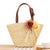 Elegante Strohtasche mit Floralem Dekor Brehn