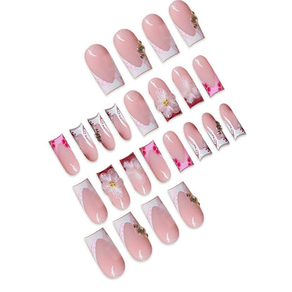 Künstlerische Blumenklebefingernägel Brehn