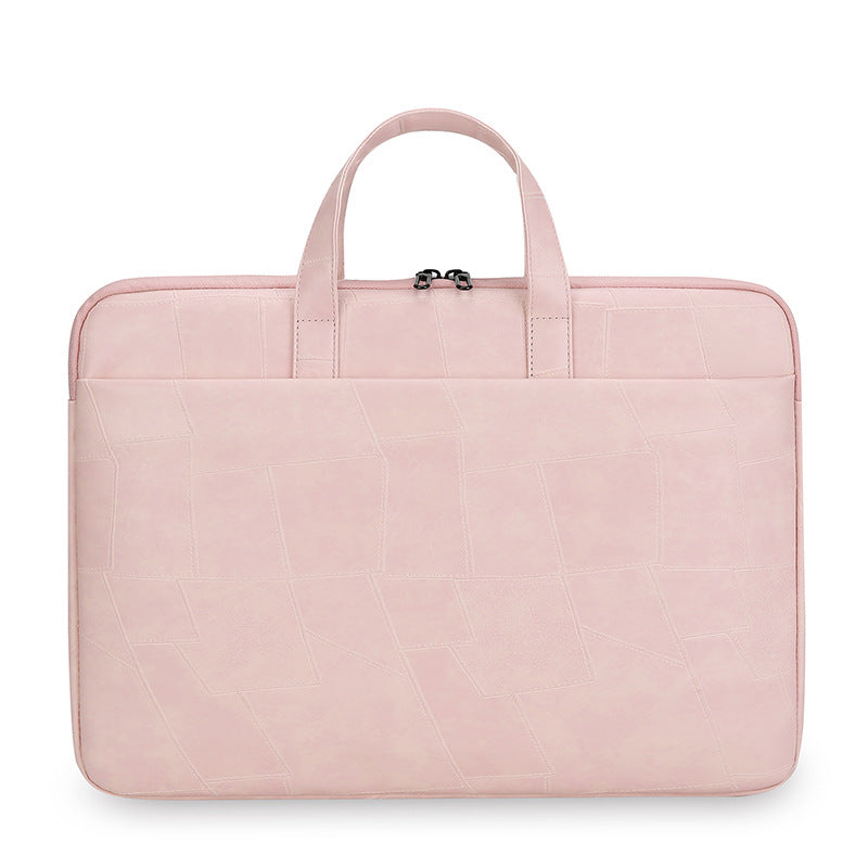 Premium Patchwork Leder Laptop Tasche Brehn