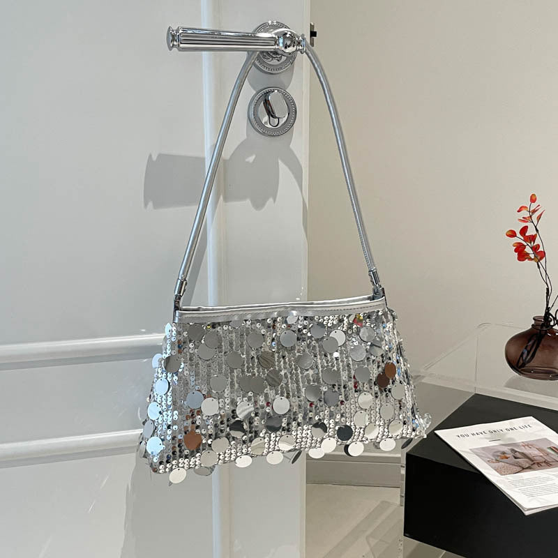 WoGlamorous Pailletten Abend Schultertasche Brehn