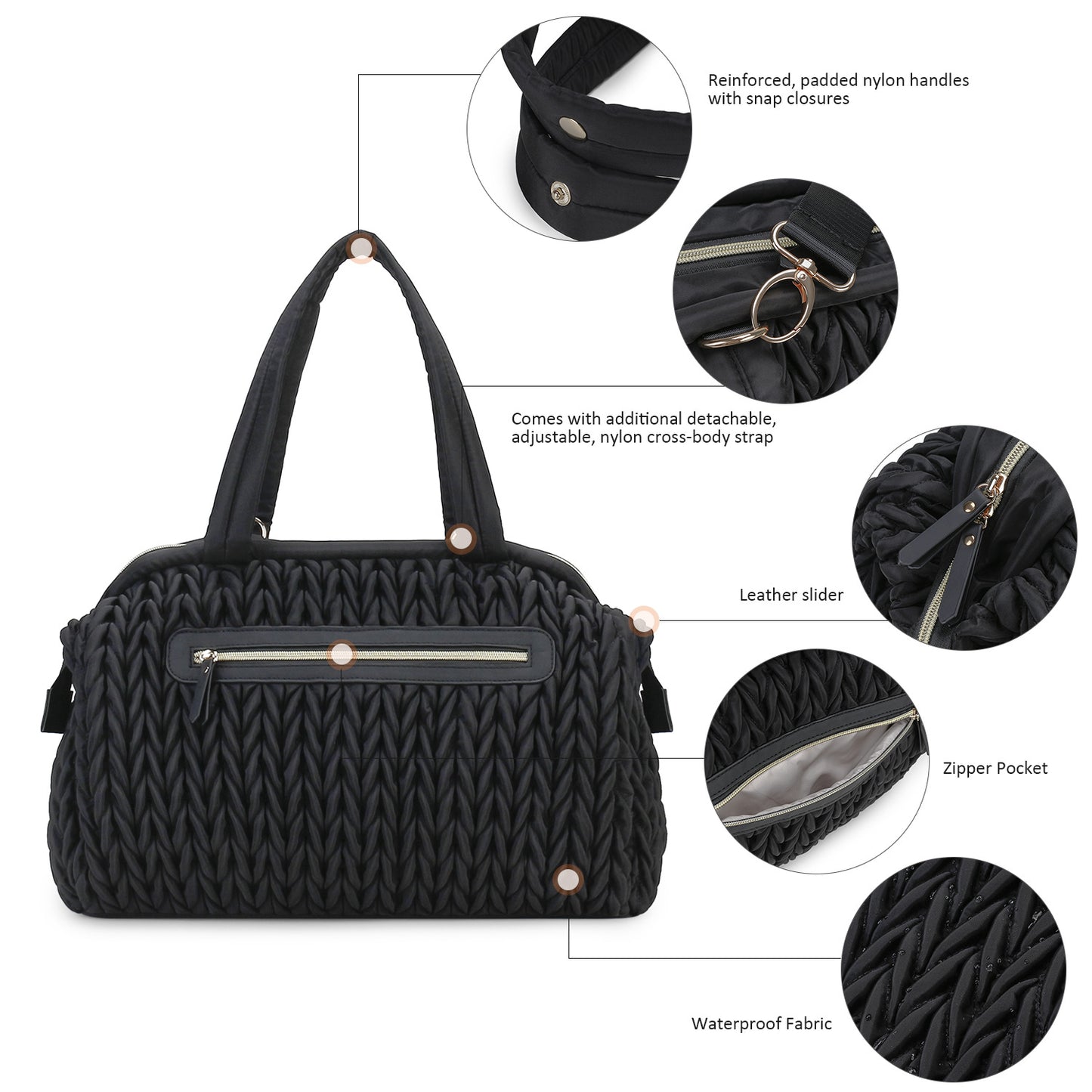 Modische Wickeltasche mit Eleganter Flechtoptik Brehn