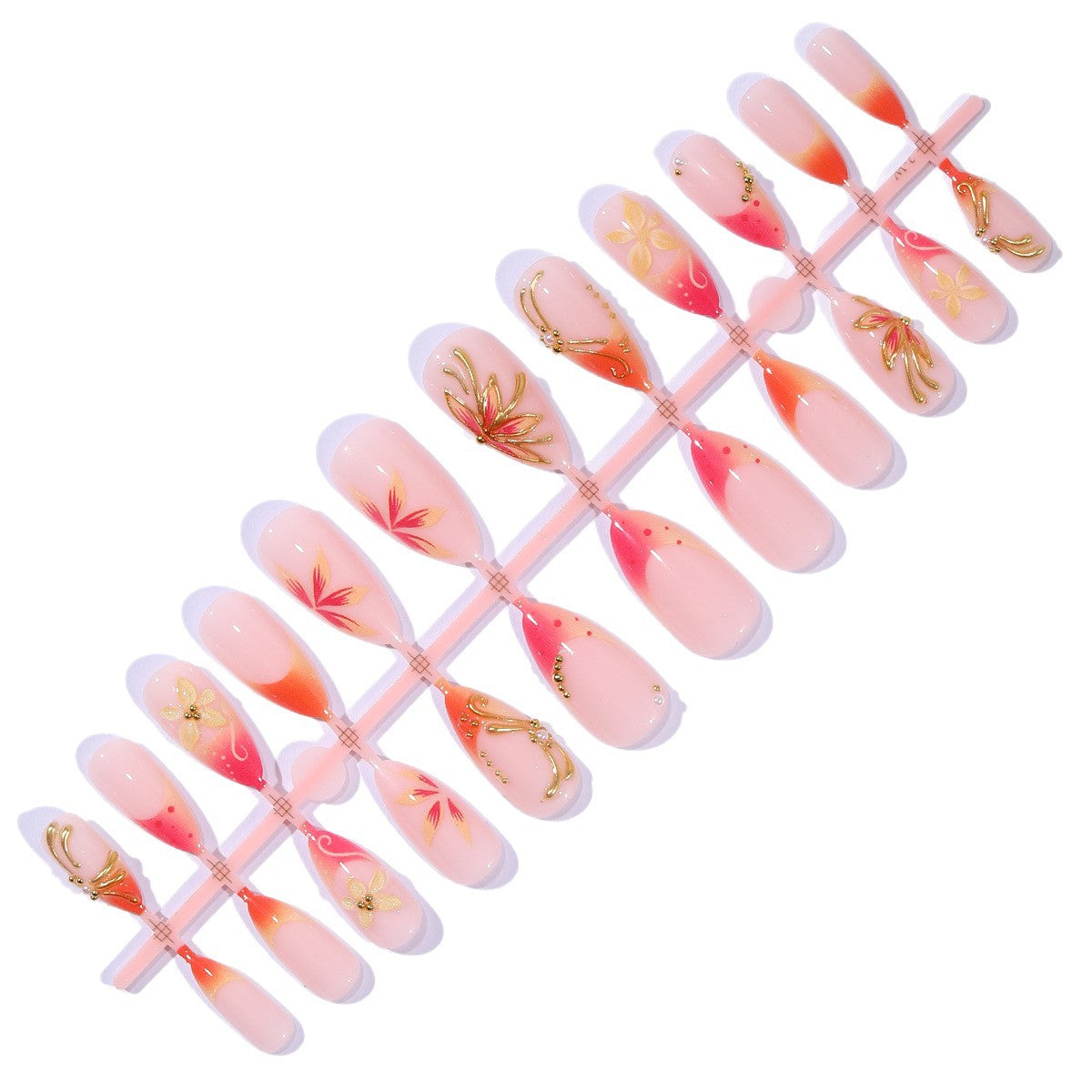 Hochwertige florale Nagelkunstverlängerungen Brehn