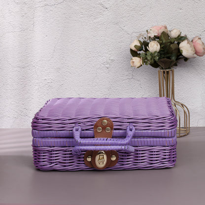 Vintage Geflochtene Rattan-Handtasche Brehn