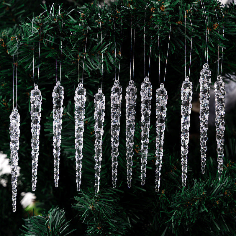 Dekorative Weihnachtsbaumanhänger in Eiszapfen-Form Brehn