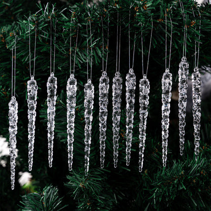 Dekorative Weihnachtsbaumanhänger in Eiszapfen-Form Brehn