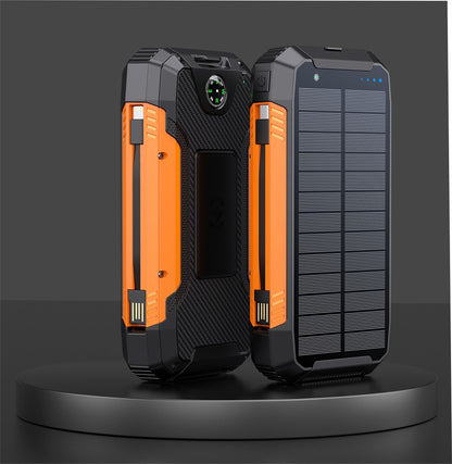 Robuste Solar Powerbank mit Integriertem Kompass und LED-Beleuchtung Brehn