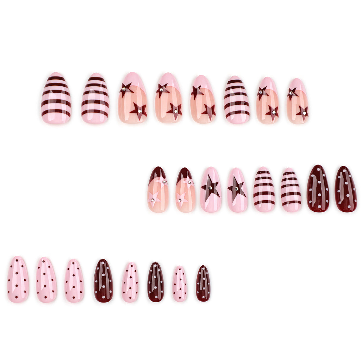 Kunstvolle Nagelkunst mit glitzernden Sternmotiven Brehn