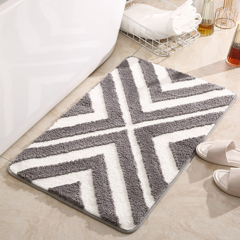 Moderne geometrische Badezimmermatte Brehn