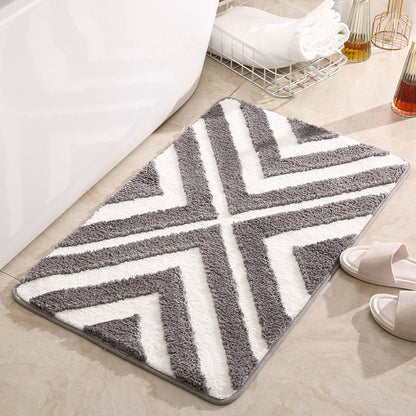 Moderne geometrische Badezimmermatte Brehn