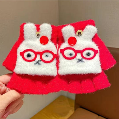 Niedliche Hasen-Themen-Fingerlose Handschuhe Brehn