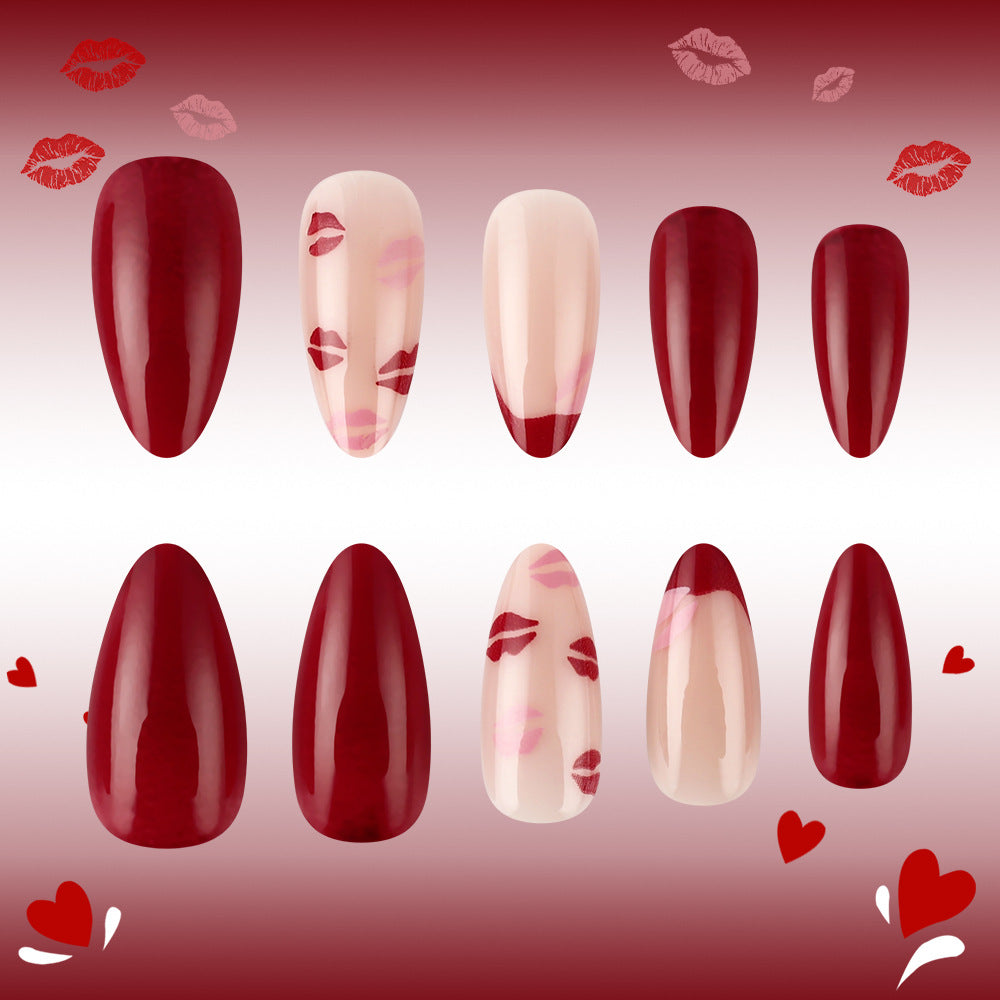 Kiss-verschönertes Press-On-Nagelset Brehn