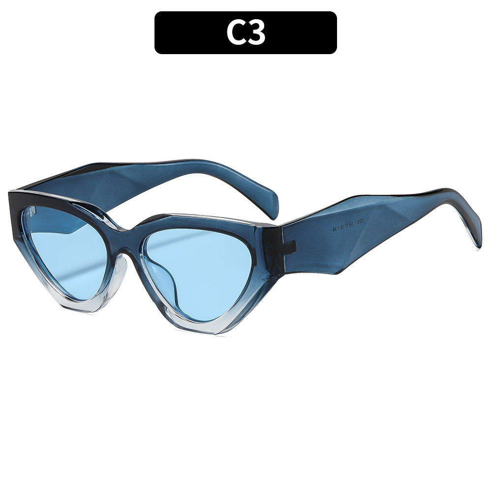 Skulpturale Katzenaugen-Sonnenbrille