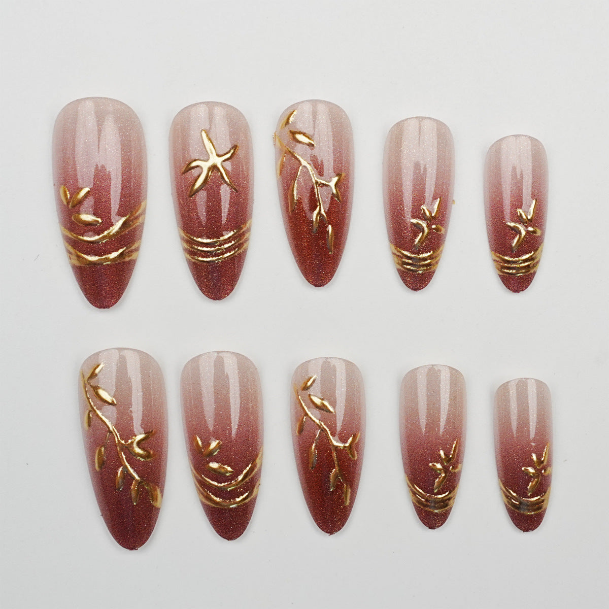 Elegantes Press-On Nagelkunstset
