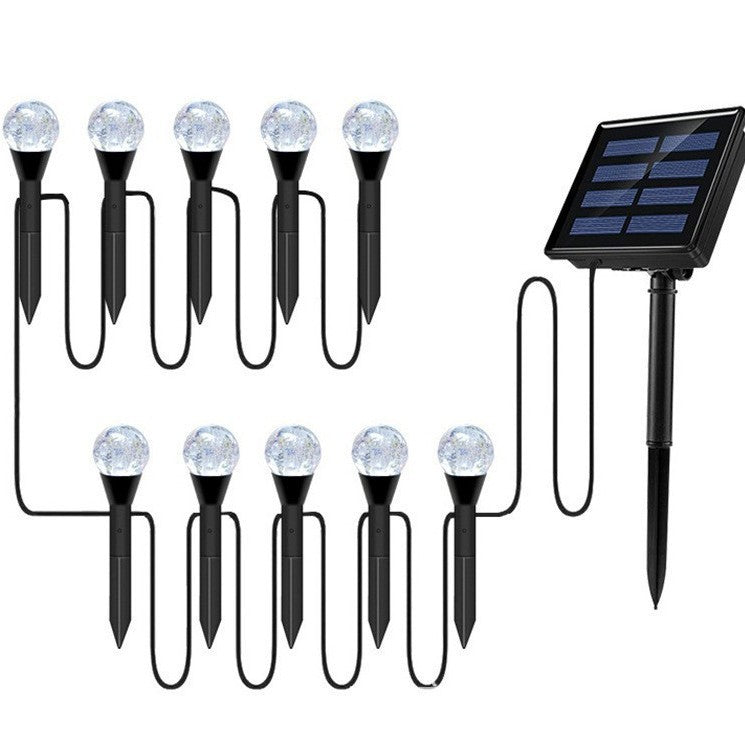 Crescent Moon Solar Gartensteckerlichter mit strukturiertem Acryl-Diffusor und warmweißem LED Brehn