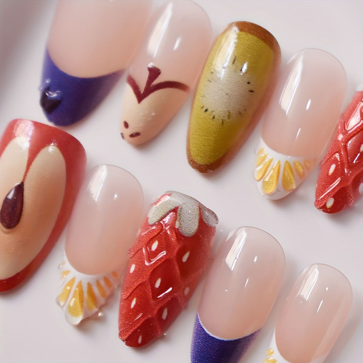 Künstlerisches Gel-Nagelkunst-Design Brehn