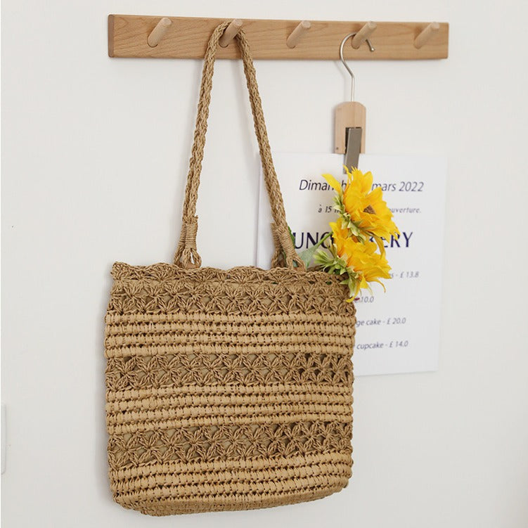 Handgeknüpfte Strandtasche Im Modernen Netzdesign Brehn
