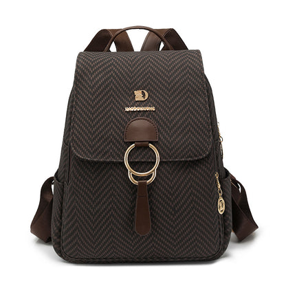 Multi-Kompartiment Fischgrät Fashion Rucksack Brehn