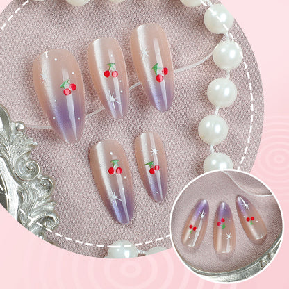 Kirschblüten-Themen Press-On Nagelkunst Brehn