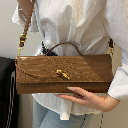 Elegante Handtasche mit Krokodiltextur