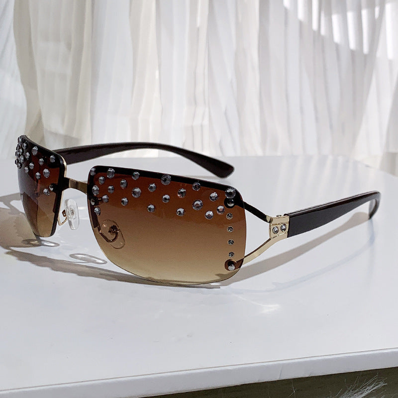 Damen Glamouröse Sonnenbrille mit Glitzerakzenten Brehn