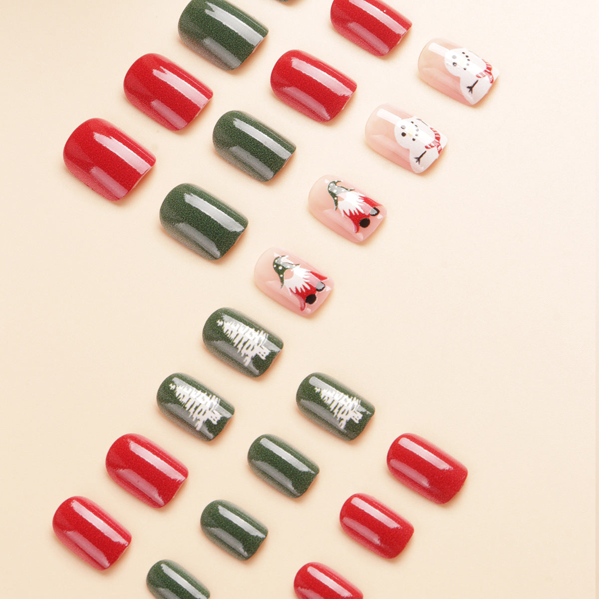 Festliche Winter-Themen Press-On Nagelkunst Brehn