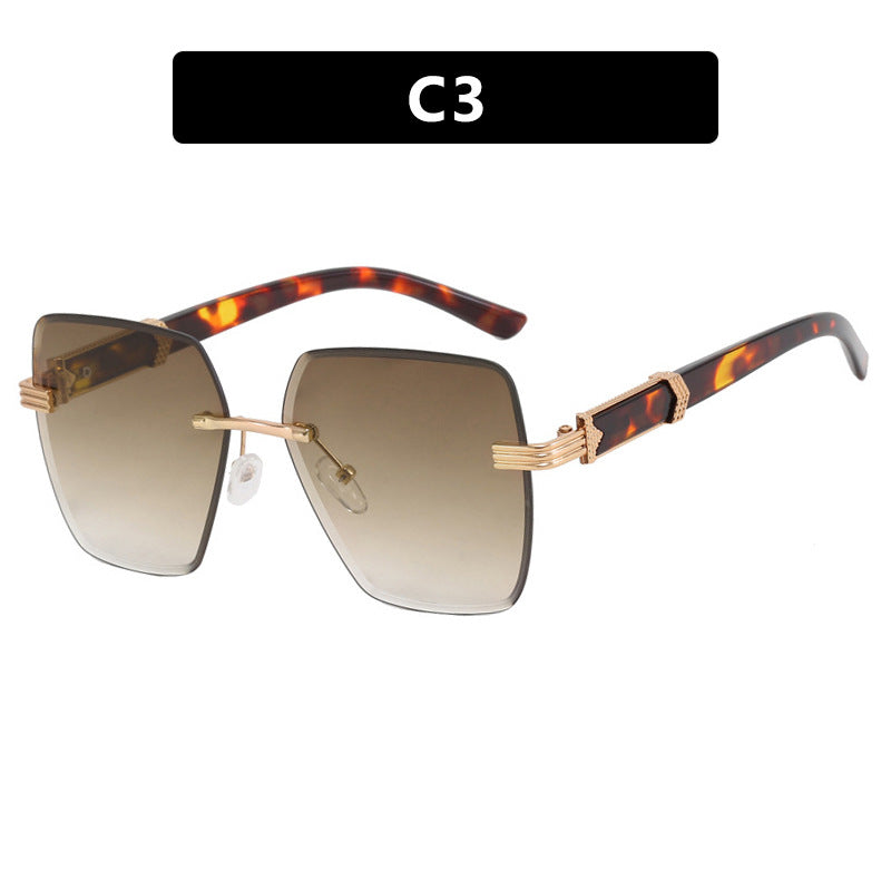 Damen modische quadratische Sonnenbrille mit glamourösen Akzenten und UV-Schutz Brehn