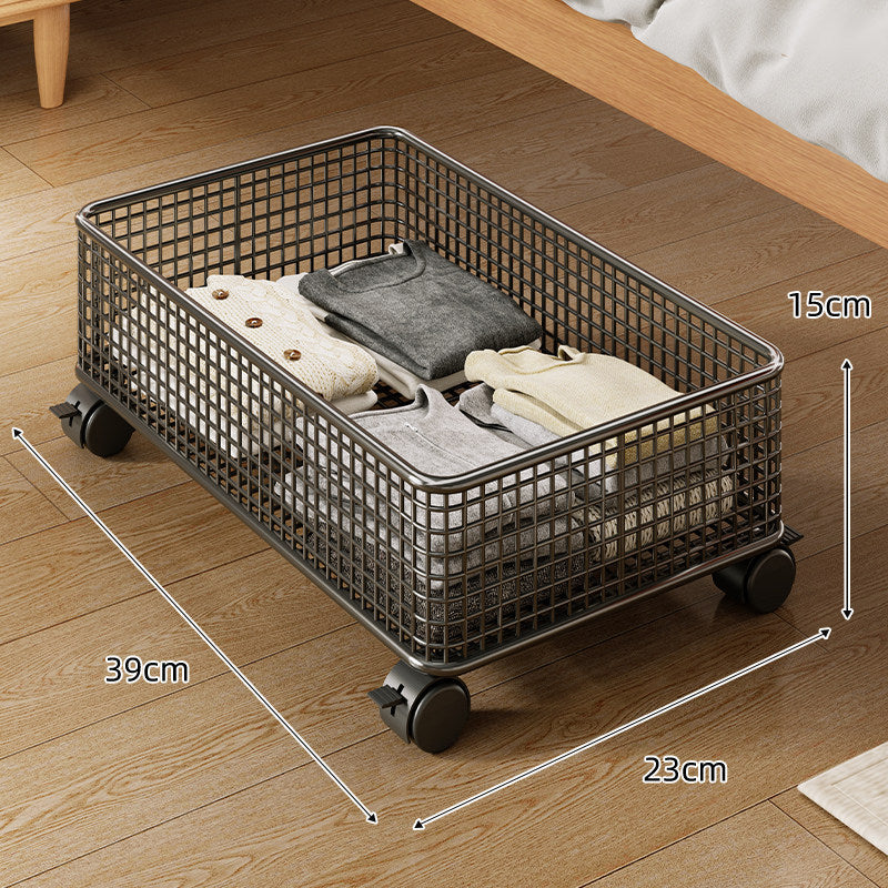 Niedrigprofil-Unterbett-Metallnetz-Aufbewahrungskorb