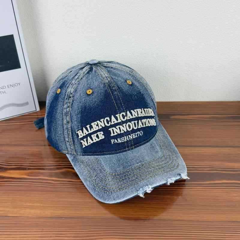 Unisex Vintage-inspirierte distressed Denim-Baseballkappe Brehn