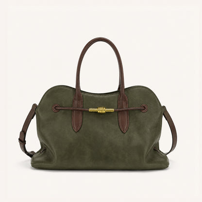 Akzentuierte Leder-Handtasche