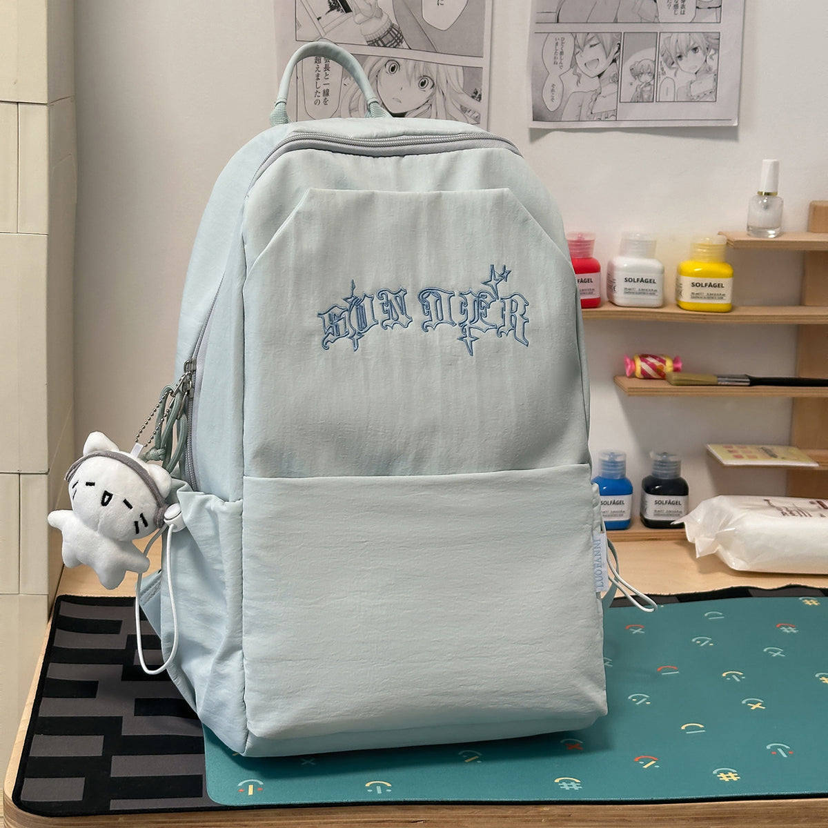 Stylische gestickte Rucksack Brehn 1791206064