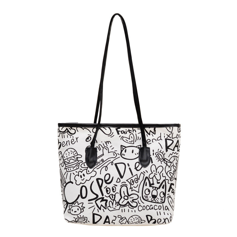 WoArtistic Grafikdruck Schulter Tote Bag Brehn