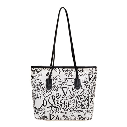 WoArtistic Grafikdruck Schulter Tote Bag Brehn