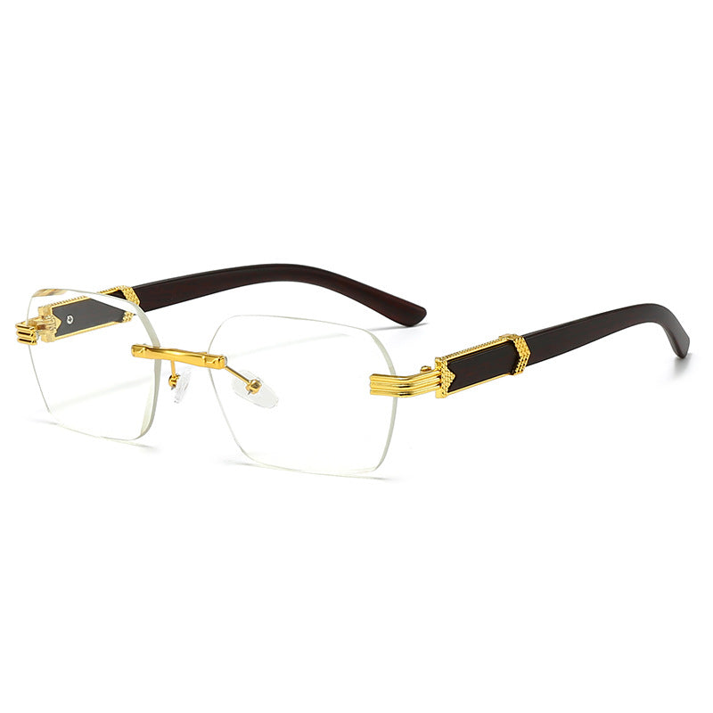 Damen modische quadratische Sonnenbrille mit goldenen Akzenten Brehn