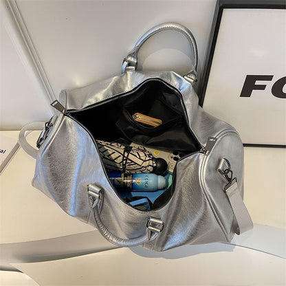 Premium Leder Wochenende Duffle Bag