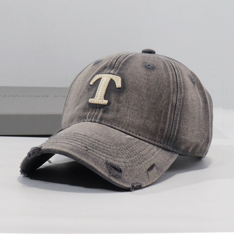 Herren Distressed Denim Cap Brehn