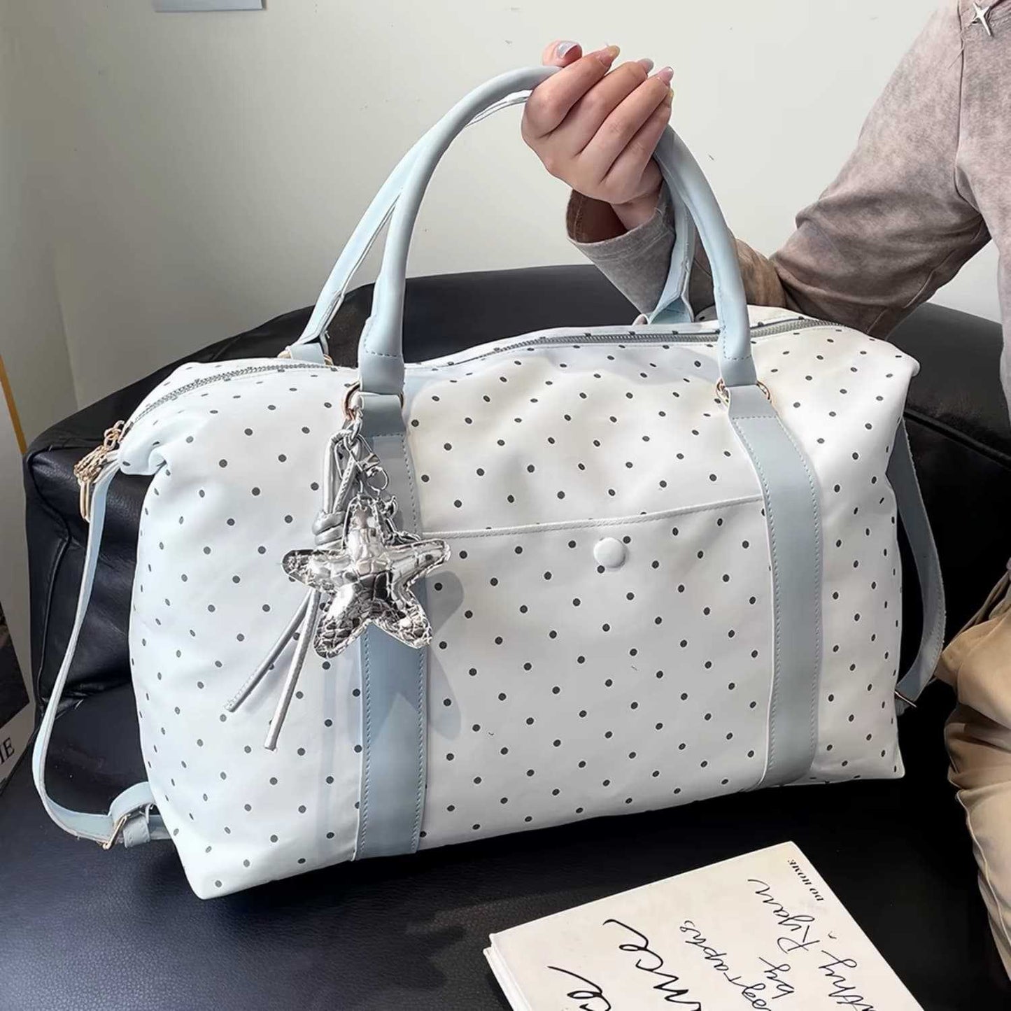 Stylische gepunktete Reis-Duffle-Tasche Brehn