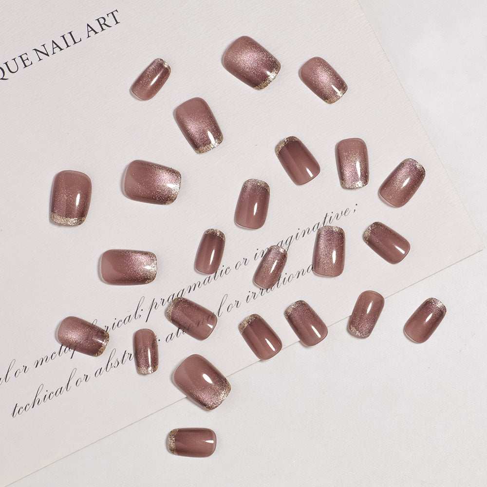 Glamouröses Press-On Nagelset mit Glitzer-Spitzen Brehn