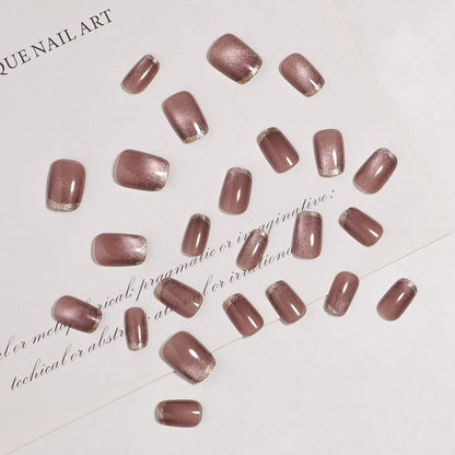 Glamouröses Press-On Nagelset mit Glitzer-Spitzen Brehn