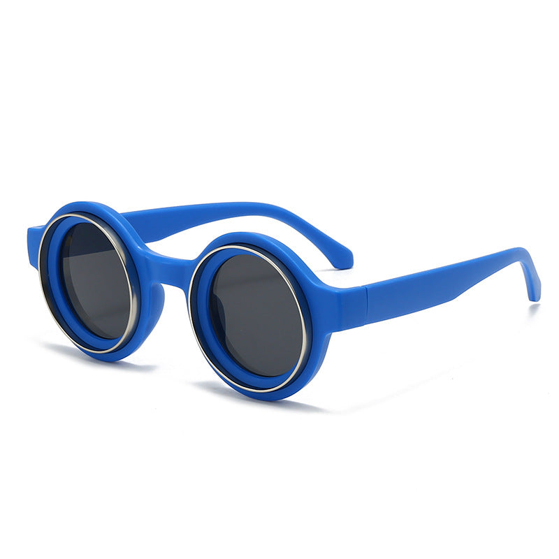 Damen modische runde Sonnenbrille mit auffälligem Design Brehn