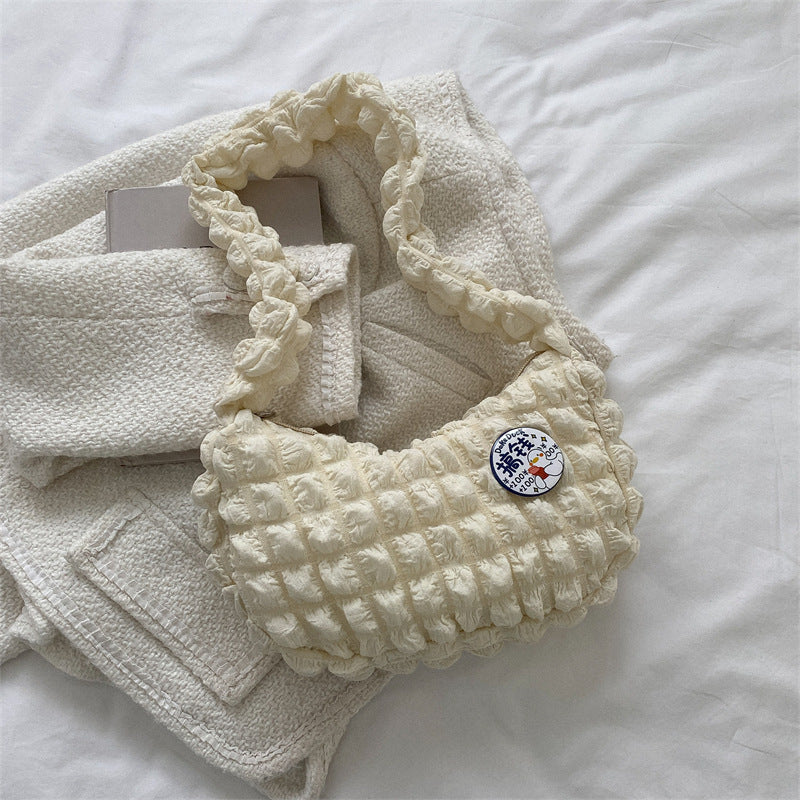 Texturierte Gestrickte Schulterhandtasche