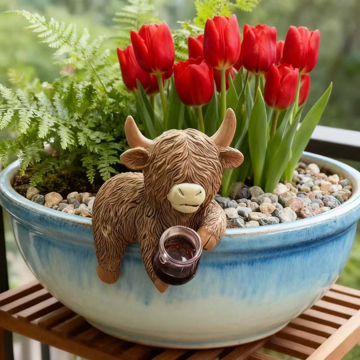 Dekorative Highland-Rind Figur Brehn