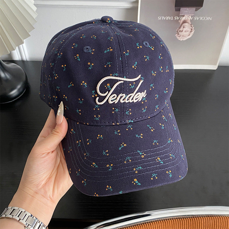 Damen Trendy Floral Print Baseball Cap Brehn