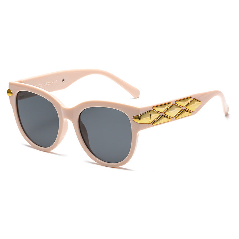 Damen Designer-Sonnenbrille mit innovativem, detailliertem Rahmen Brehn
