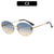 Oversized Retro Oval Sonnenbrillen