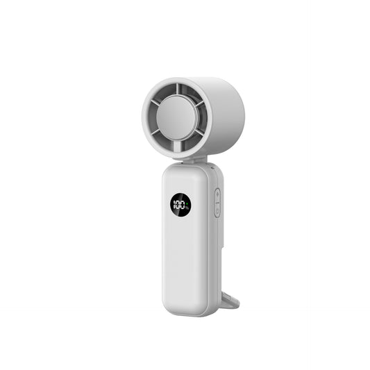 Damen tragbarer Hochleistungs-Handventilator mit digitaler Akkuanzeige Brehn