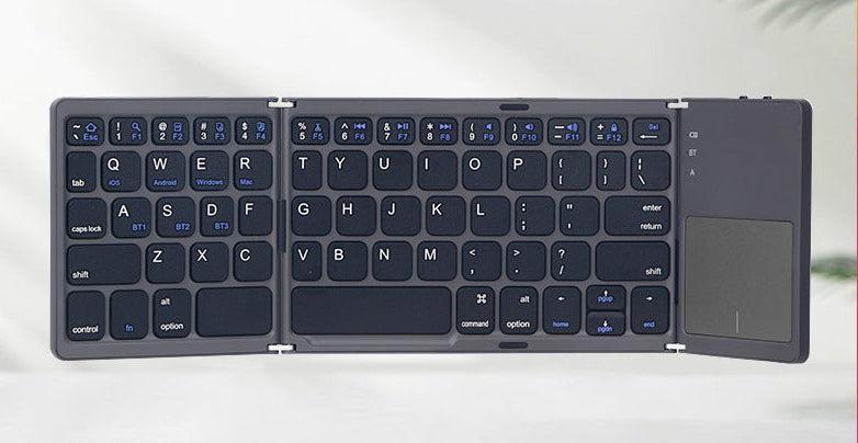Ultra-slim faltbare Bluetooth-Tastatur mit Touchpad Brehn