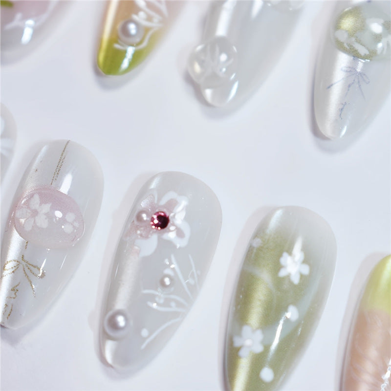 Floral Eleganz Press-On Nagelset Brehn