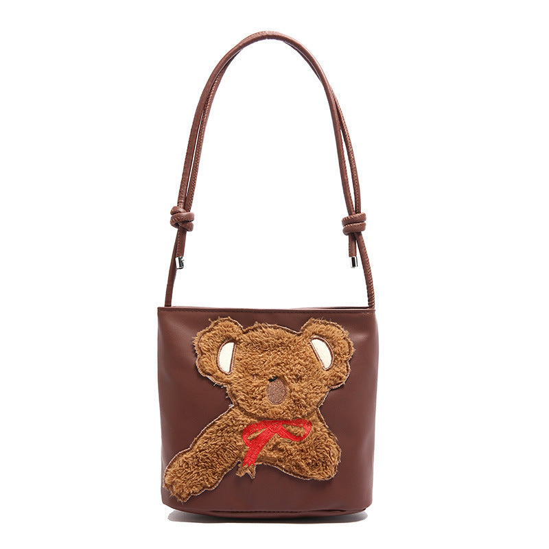 WoCute Teddy Bear Patch Handtasche Brehn