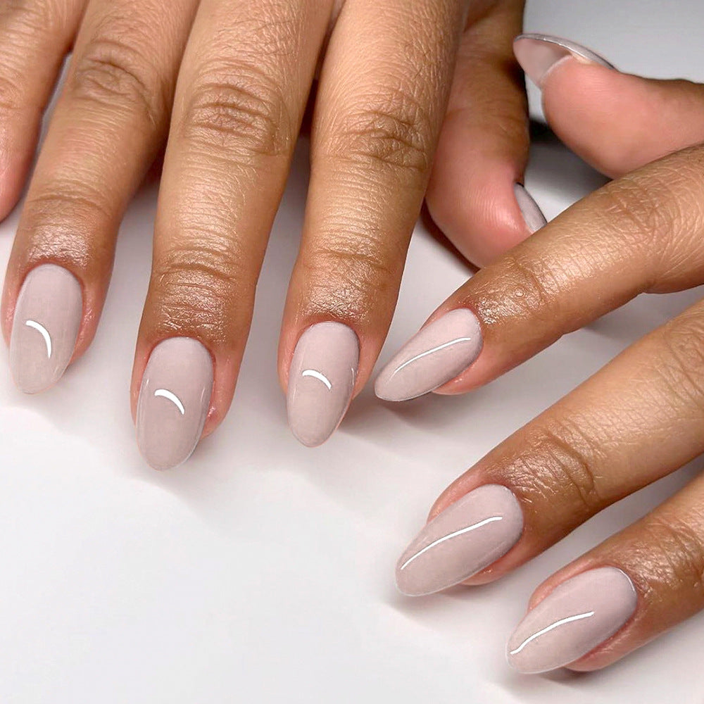 Elegante mandelförmige Press-On-Nagelset Brehn
