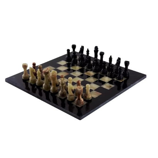 Elegantes Marmor-Schachset